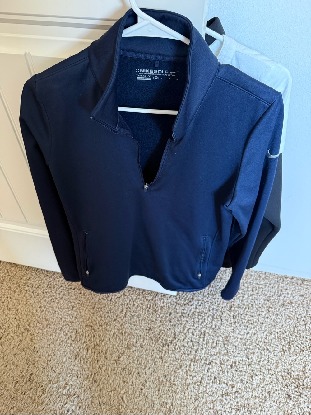 Nike Golf Navy Therma-Fit Fleece Quarter-Zip Pullover